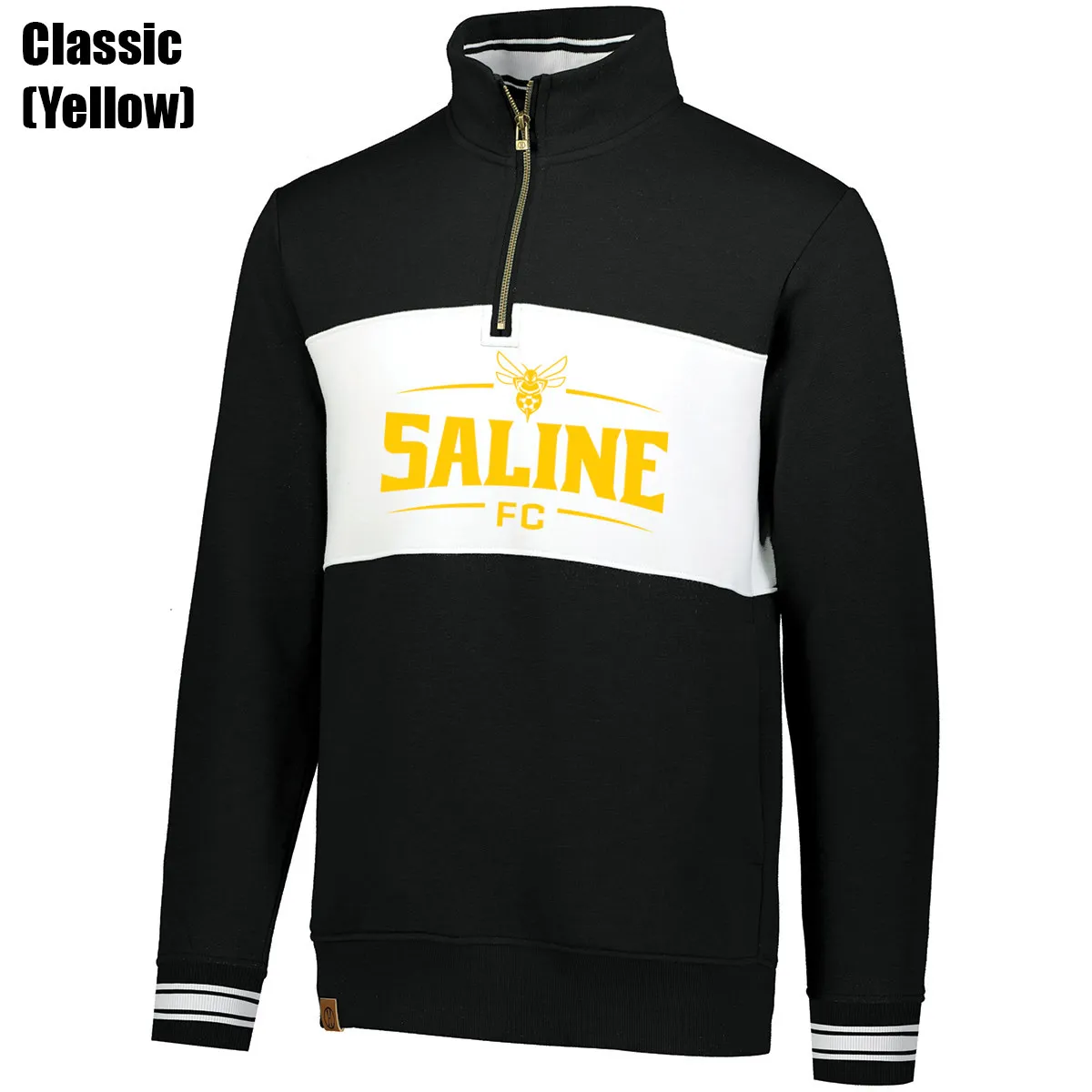 Holloway Saline Ivy League Pullover 1/4 Zip (Black/White)