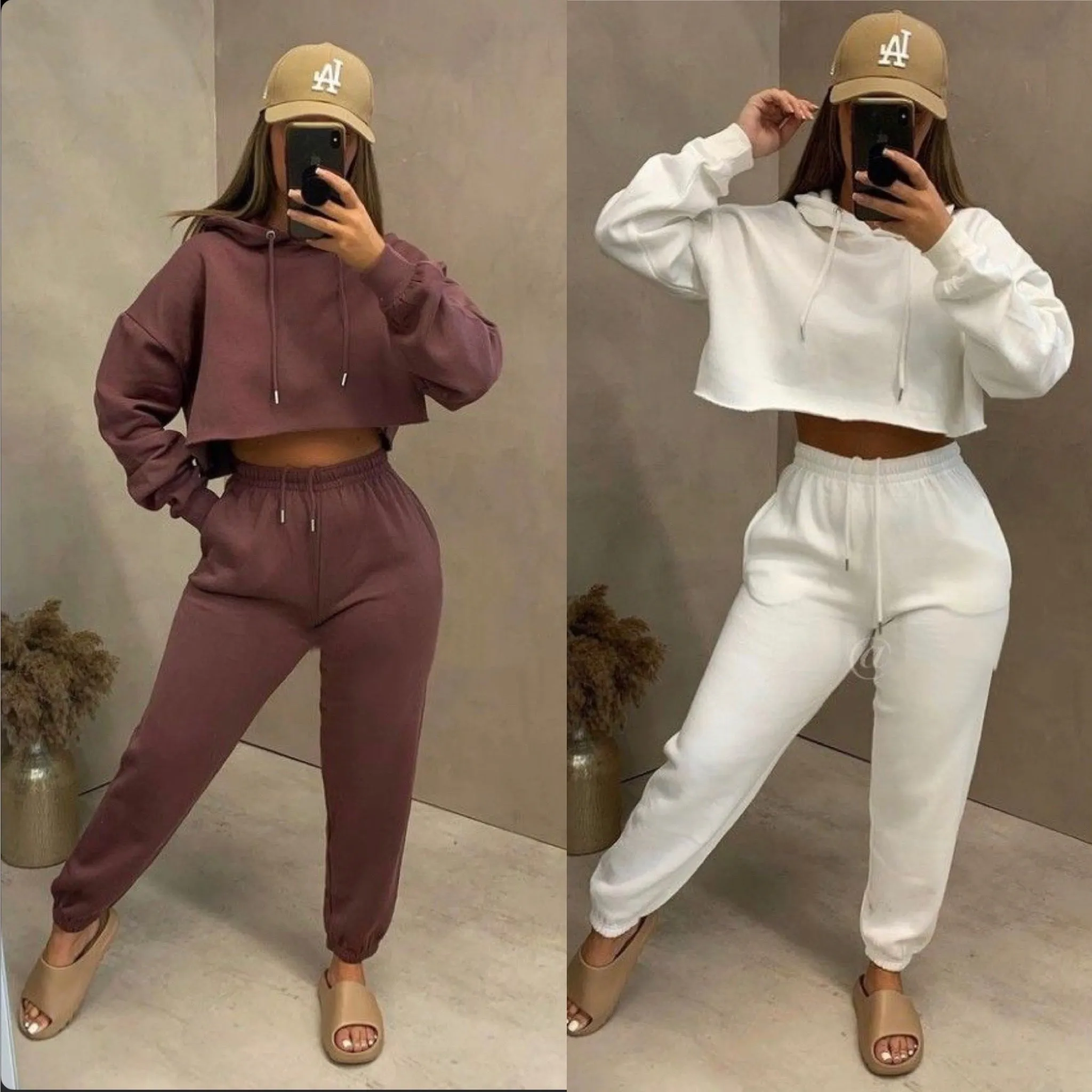 Hooded Top & Pants Tracksuit Set