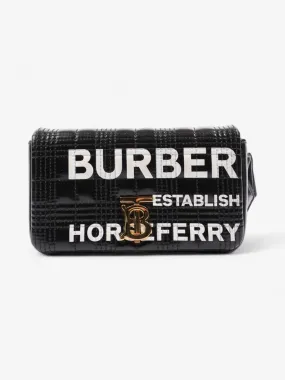 Horseferry Print Lola Bum Bag Black Leather