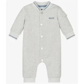 Hugo Boss Baby - Boys Grey Cotton Romper