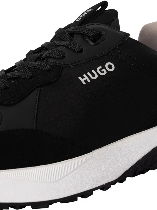 HUGO Kane Running Trainers - Black/White