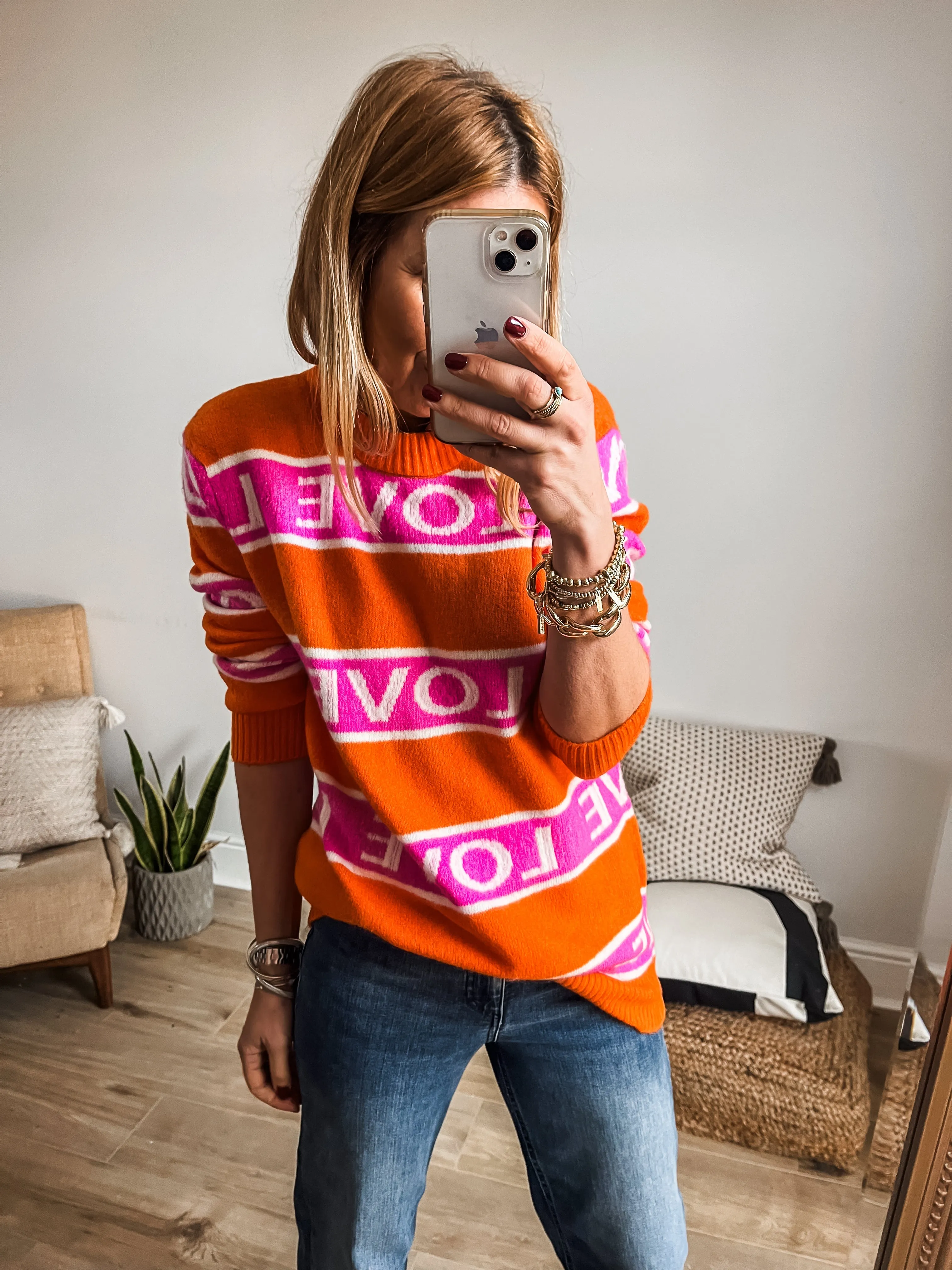 Ichi Motif Long Sleeve Jumper PREMIUM BRAND