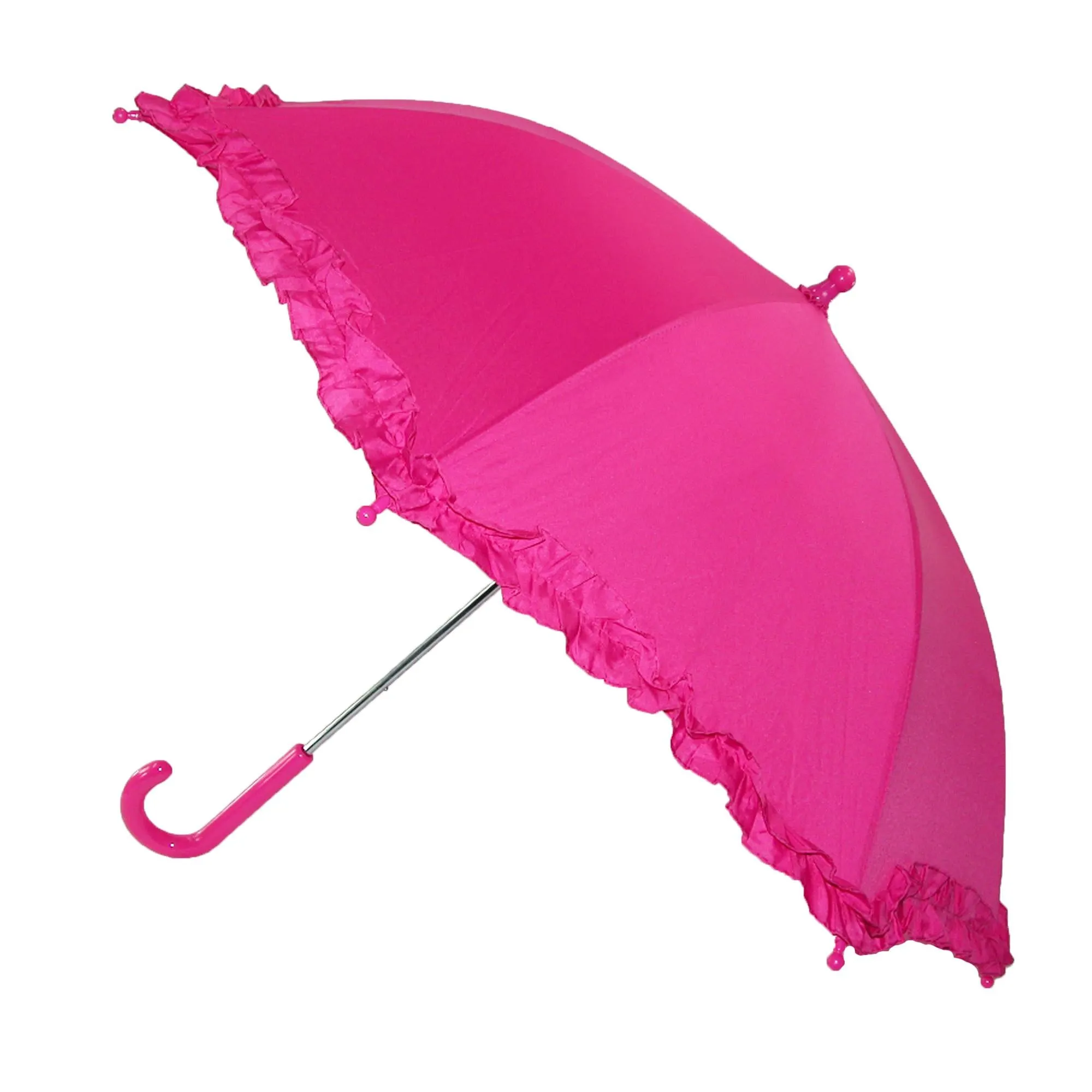 iRain Kid's Ruffled Umbrella with Hook Handle