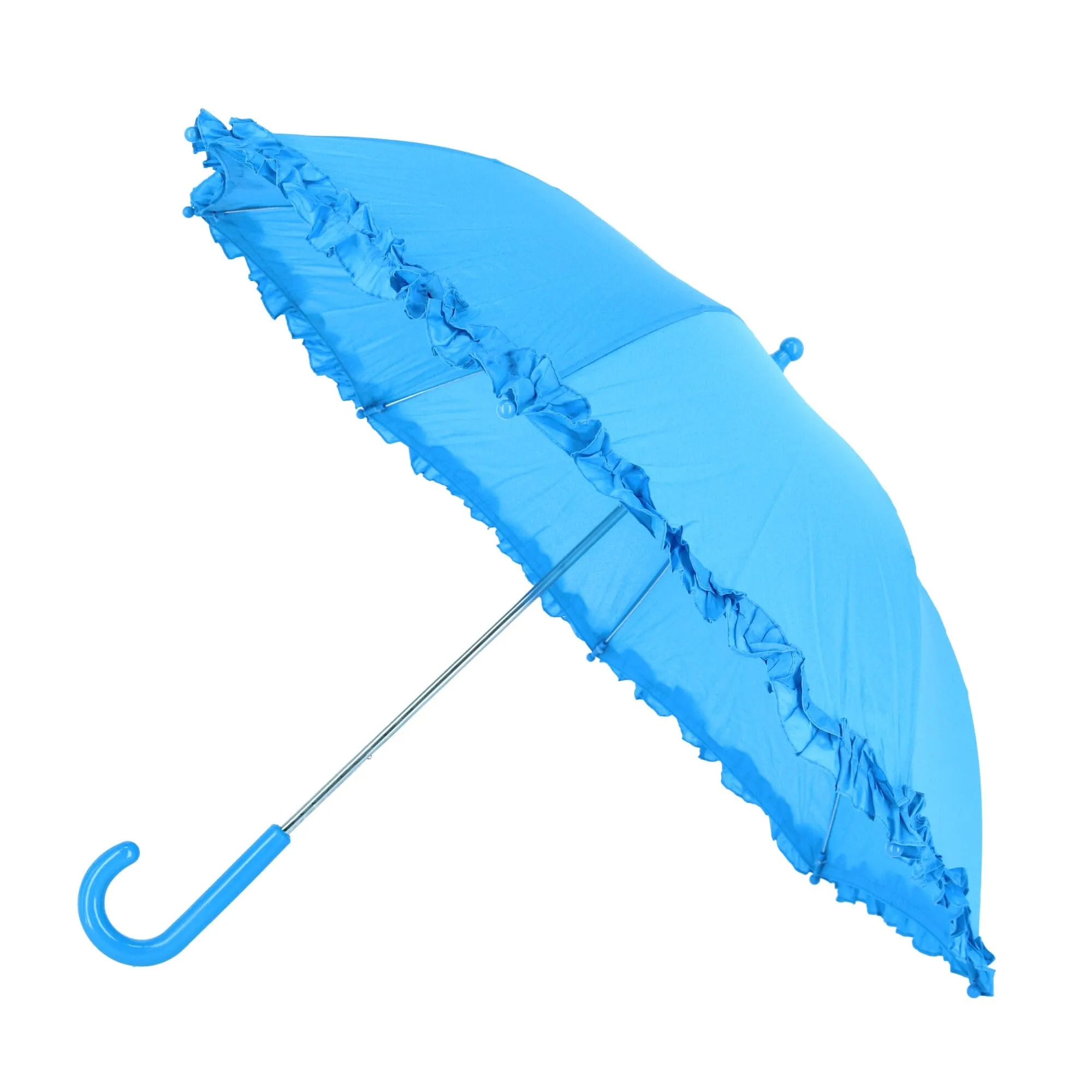 iRain Kid's Ruffled Umbrella with Hook Handle