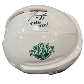 Jake Middleton Autographed Fan HQ Exclusive Motorcycle Inspired Art Mini Helmet w/ Tarps Off! Inscription (Numbered Edition)