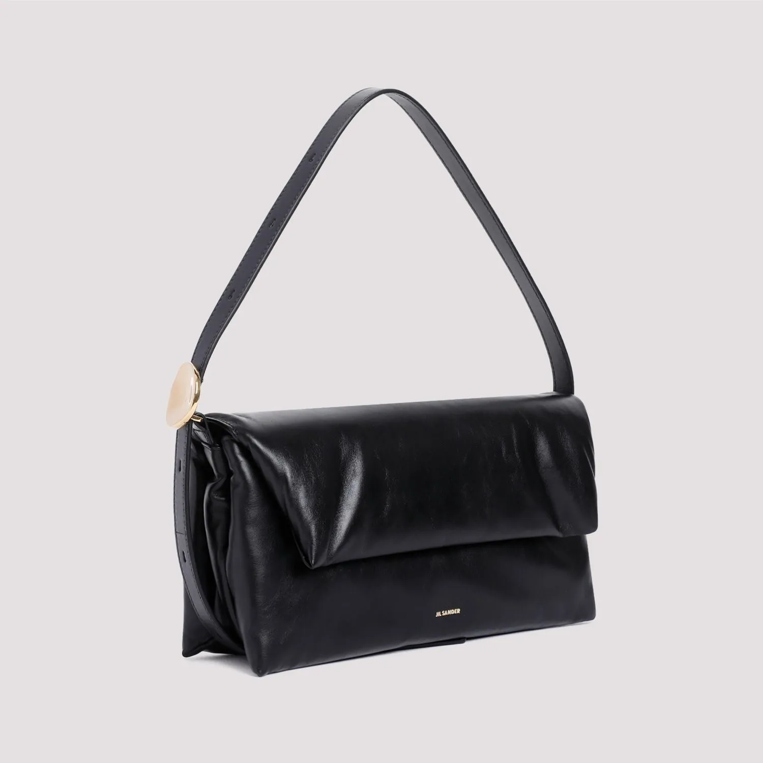 JIL SANDER Black Origami Shoulder Handbag for Women - SS24 Collection