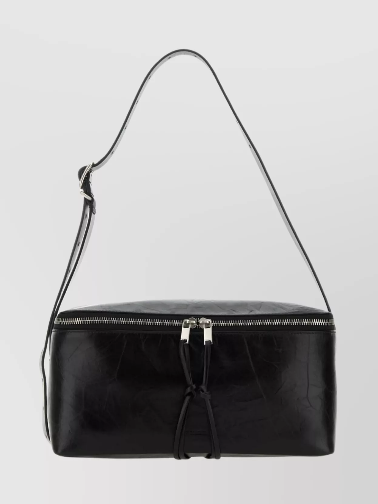 Jil Sander   Medium leather shoulder bag with adjustable strap