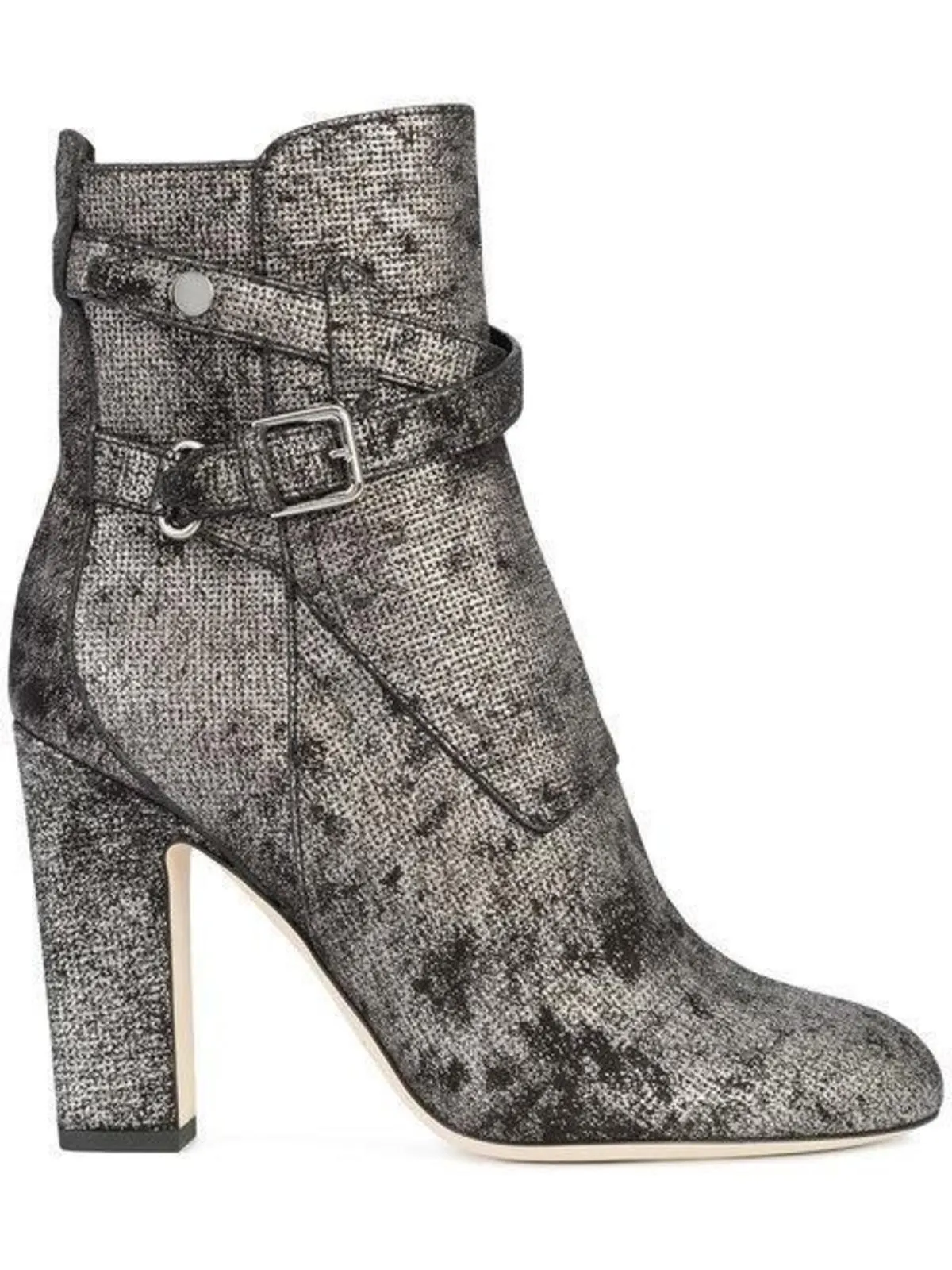 Jimmy Choo Mitchel 100 Ankle Boot - Metallic Washed Dotted Suede