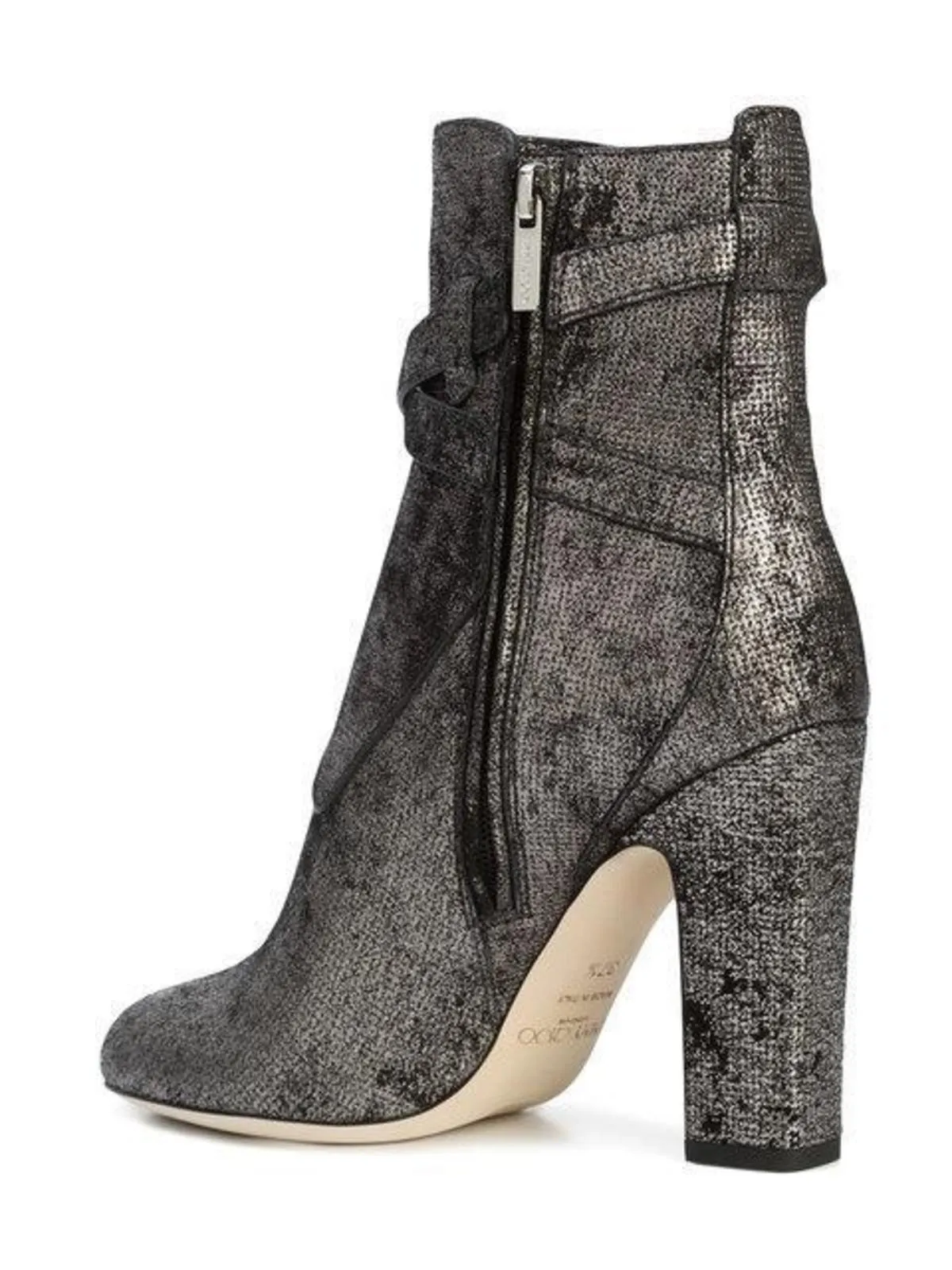 Jimmy Choo Mitchel 100 Ankle Boot - Metallic Washed Dotted Suede