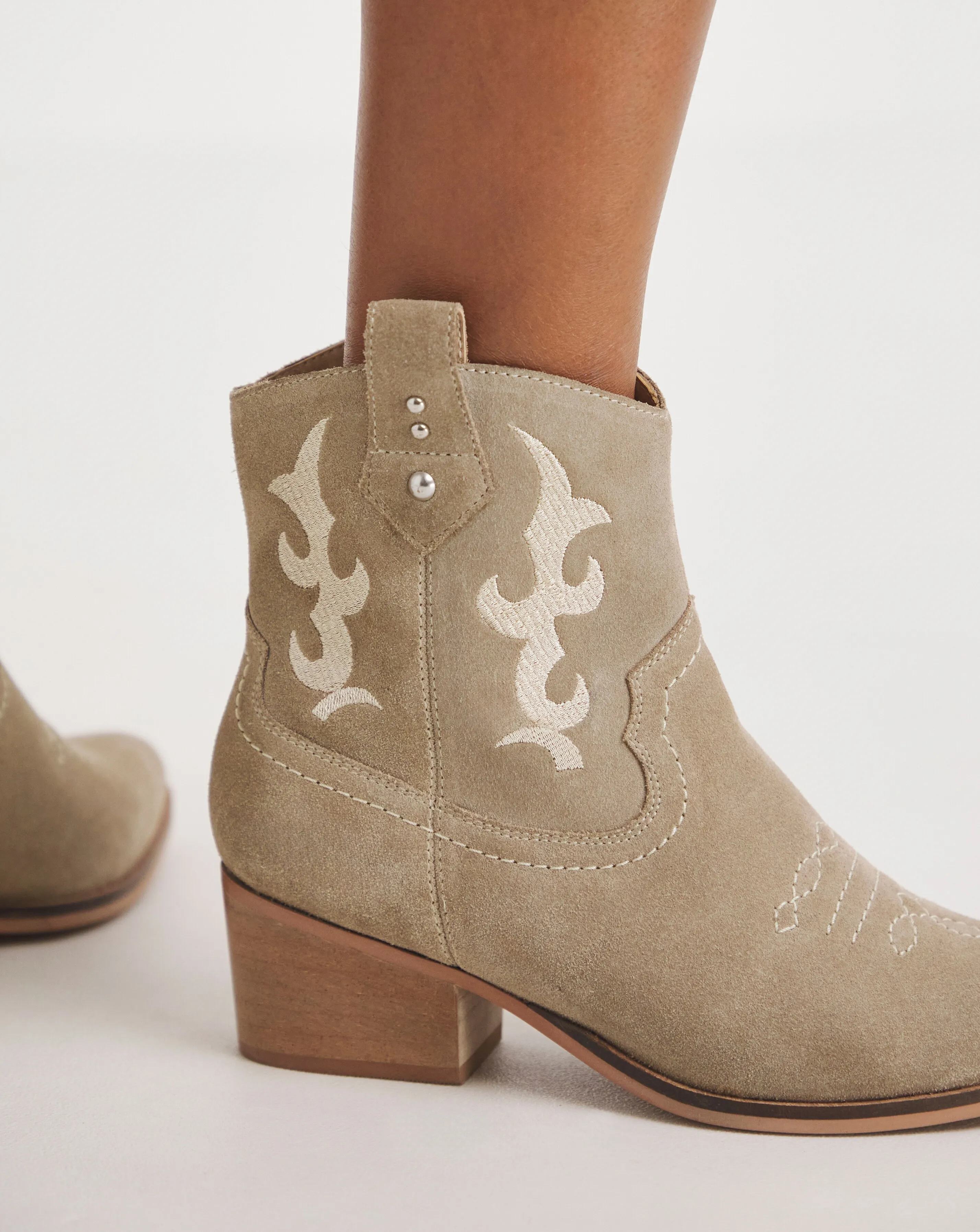 Joe Browns Embroidered Suede Cowboy Boot Extra Wide Fit | Simply Be