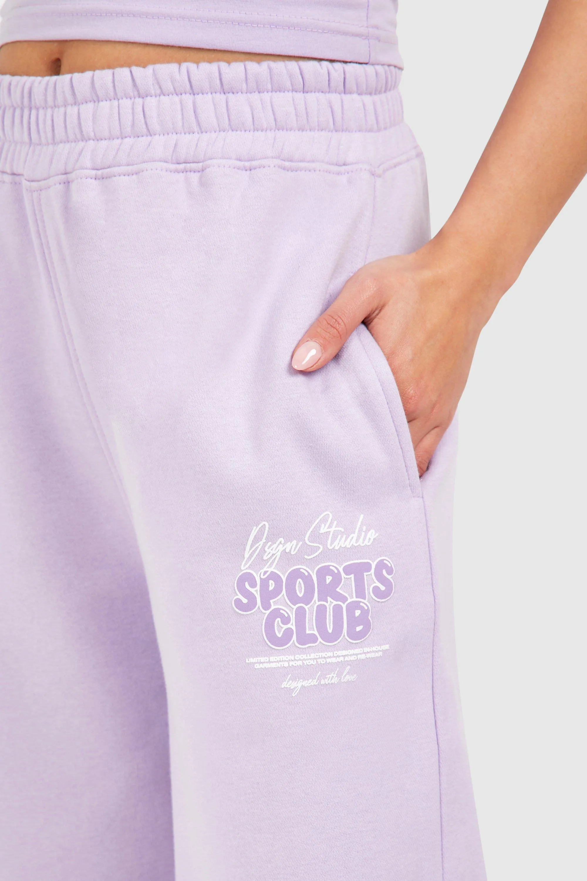 Joggers | Dsgn Studio Sports Club Bubble Straight Leg Jogger | boohoo