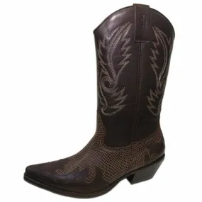 JOHNNY BULLS 9634 BROWN LEATHER MEN BOOT