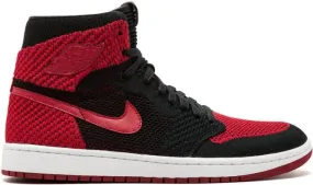 Jordan Air 1 Retro Hi Flyknit Black Varsity Red White sneakers