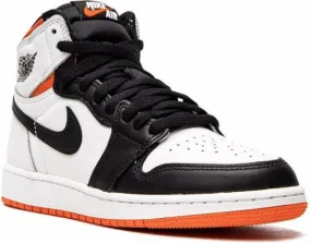 Jordan Kids Air Jordan 1 Retro High OG Electro Orange sneakers White