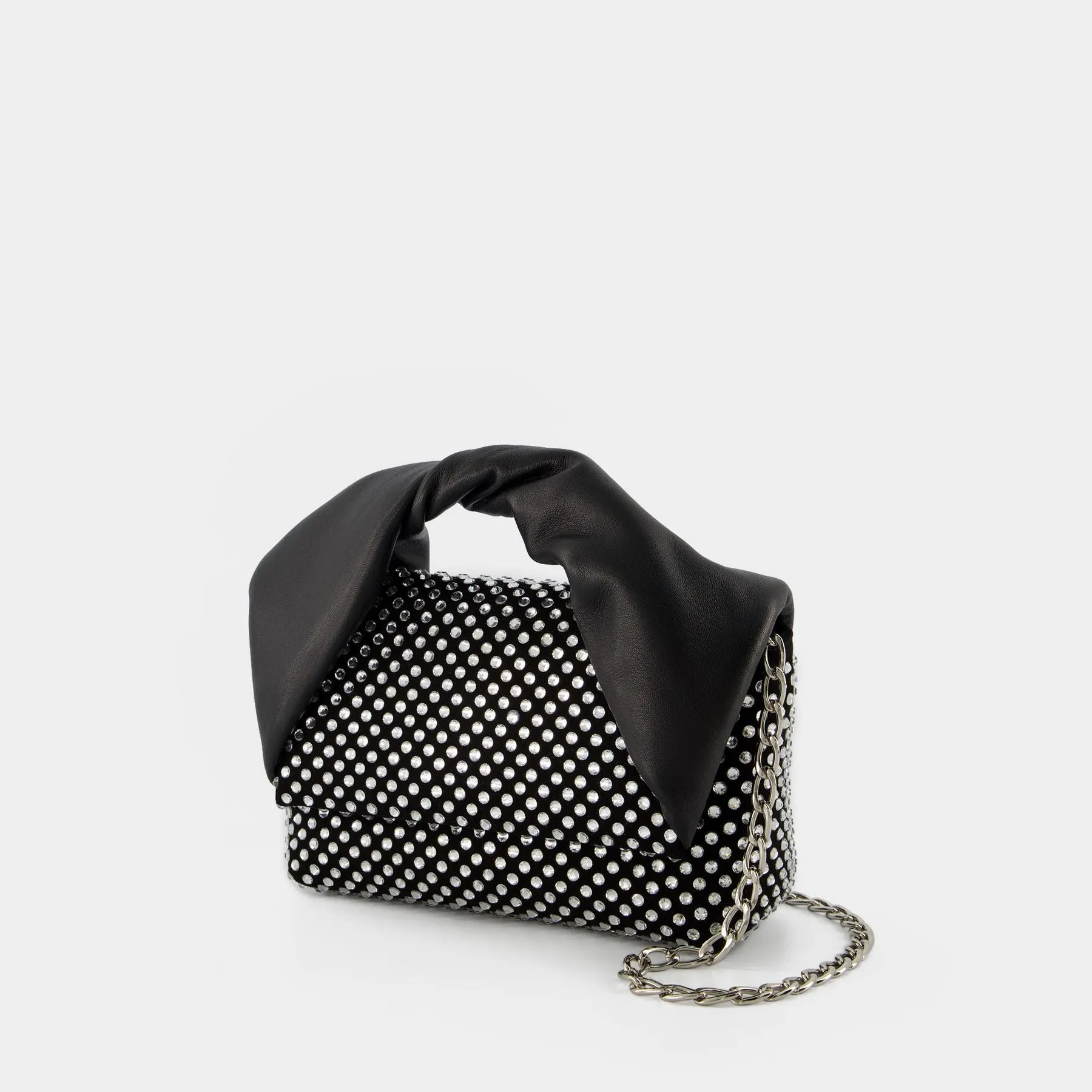 J.W. Anderson  Crystal Midi Twister Hobo Bag - J.W. Anderson -  Black - Leather