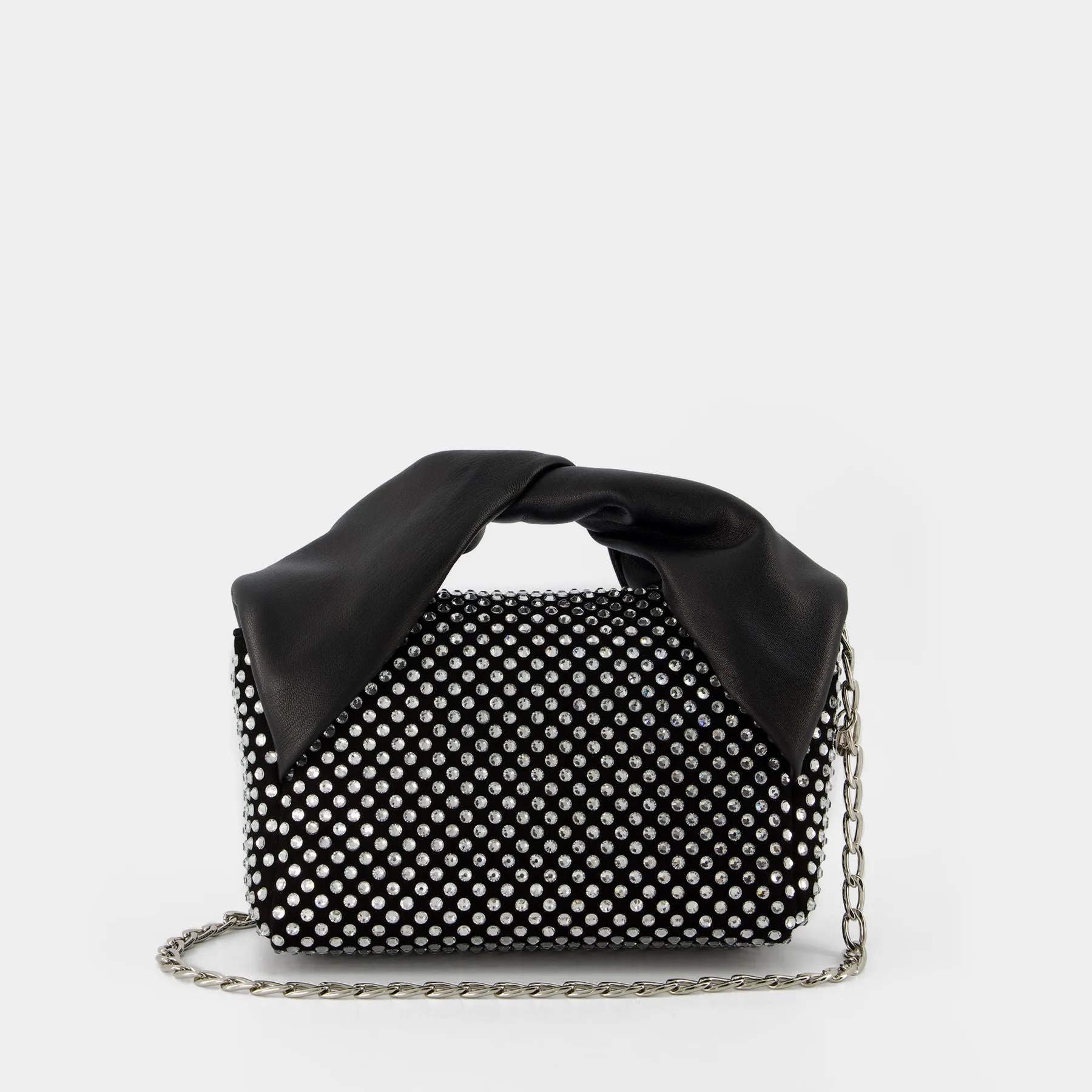 J.W. Anderson  Crystal Midi Twister Hobo Bag - J.W. Anderson -  Black - Leather