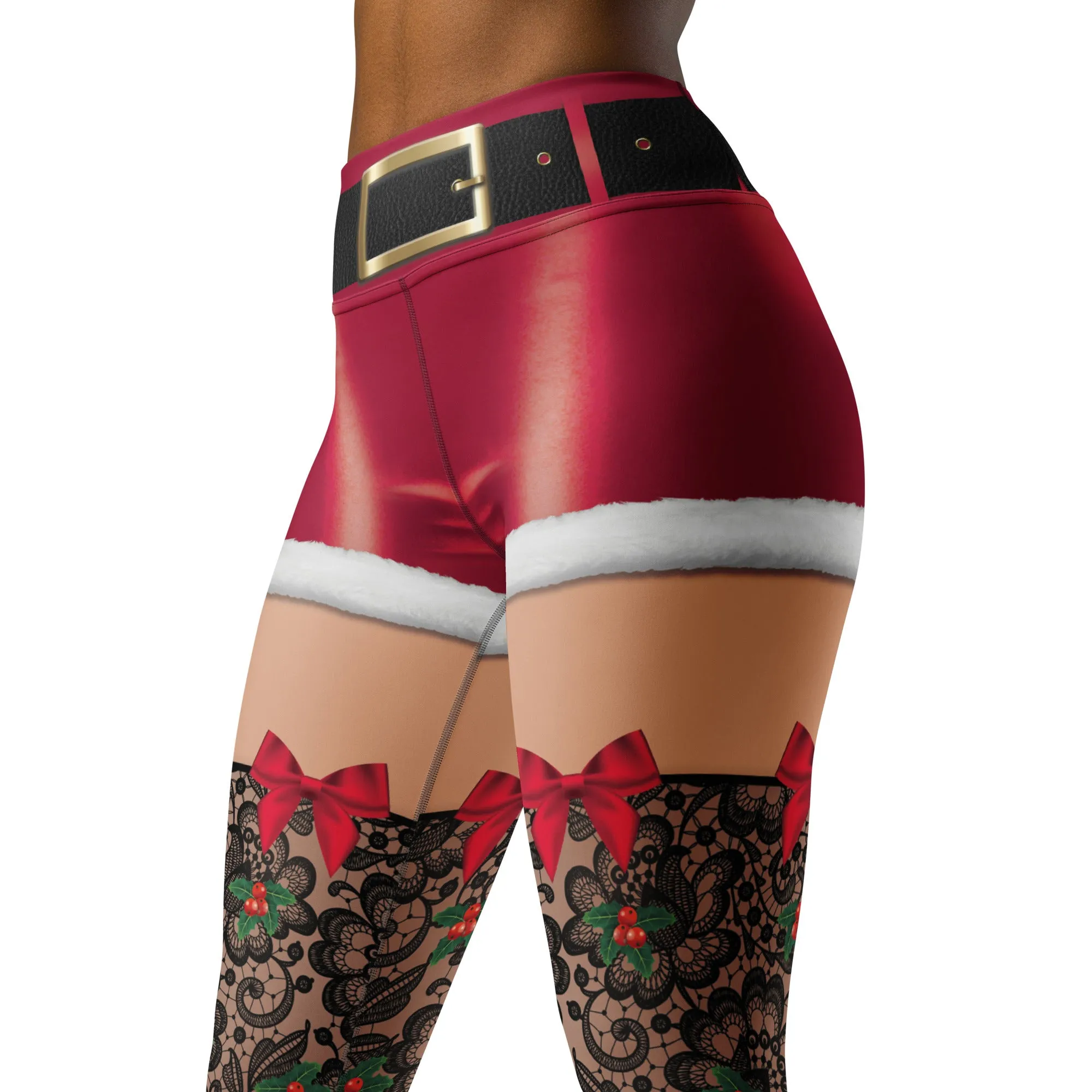 Lace Christmas Yoga Leggings