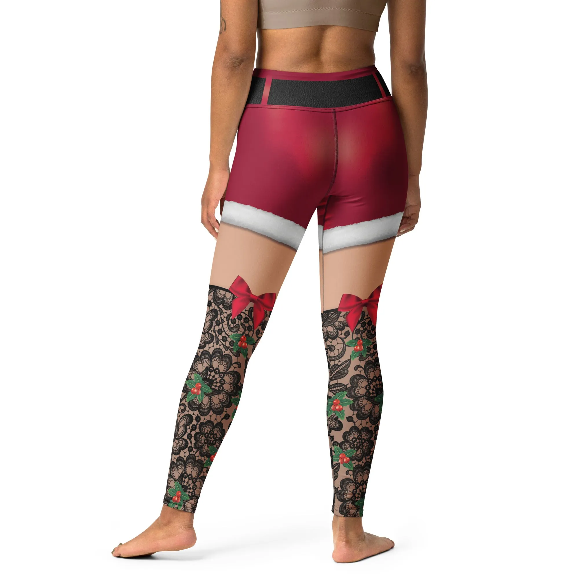 Lace Christmas Yoga Leggings