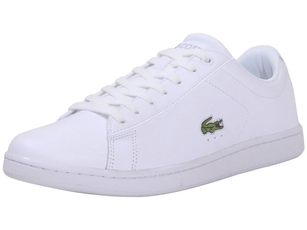 Lacoste Men's Carnaby-BL21-1 Sneakers Lace Up Low Top White/White Sz. 12