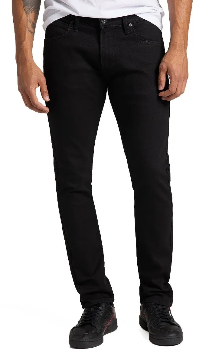 Lee Luke Slim Tapered Denim Jeans Black Rinse