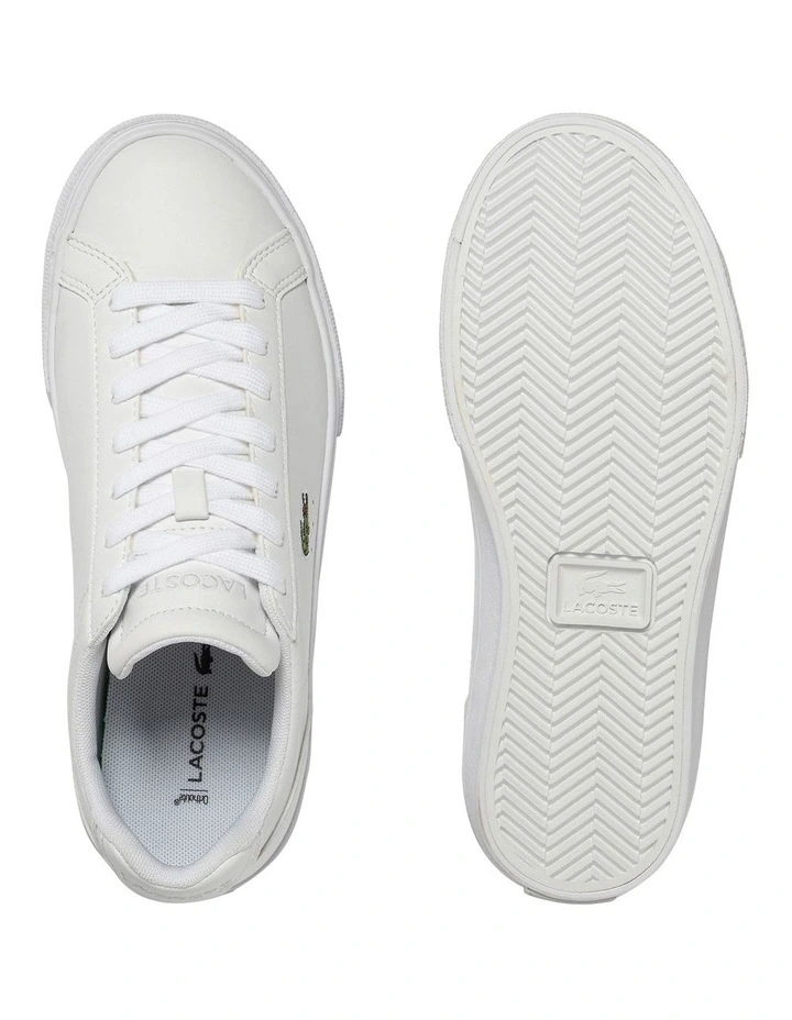 Lerond Pro Baseline Leather Sneakers in White/Pink