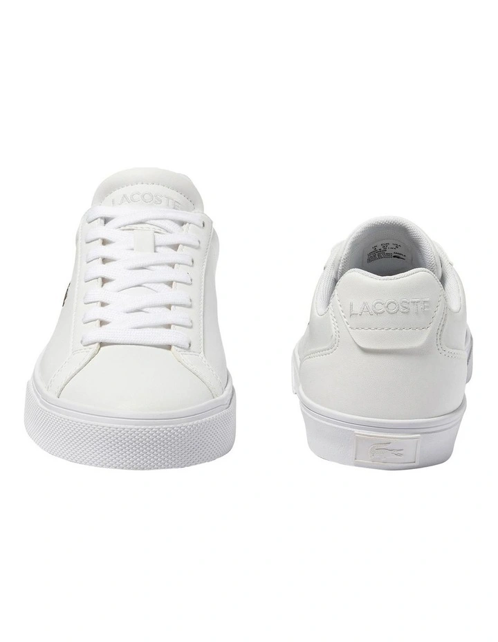 Lerond Pro Baseline Leather Sneakers in White/Pink