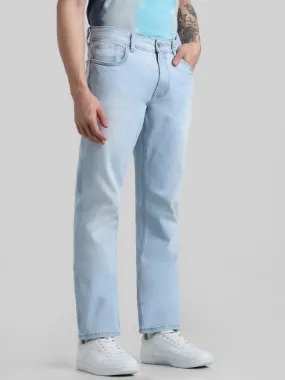 Light Blue Mid Rise Clark Regular Fit Jeans