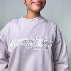 Light Grey 90s Reebok Spellout Sweatshirt (M)