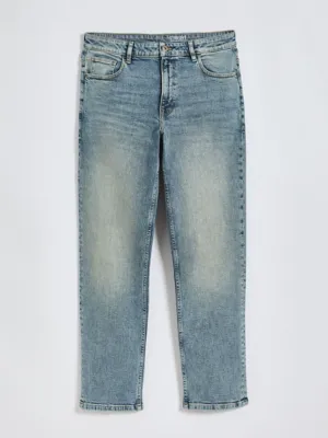 Light Wash Tinted Straight Fit Jeans With Stretch | Men | George at ASDA