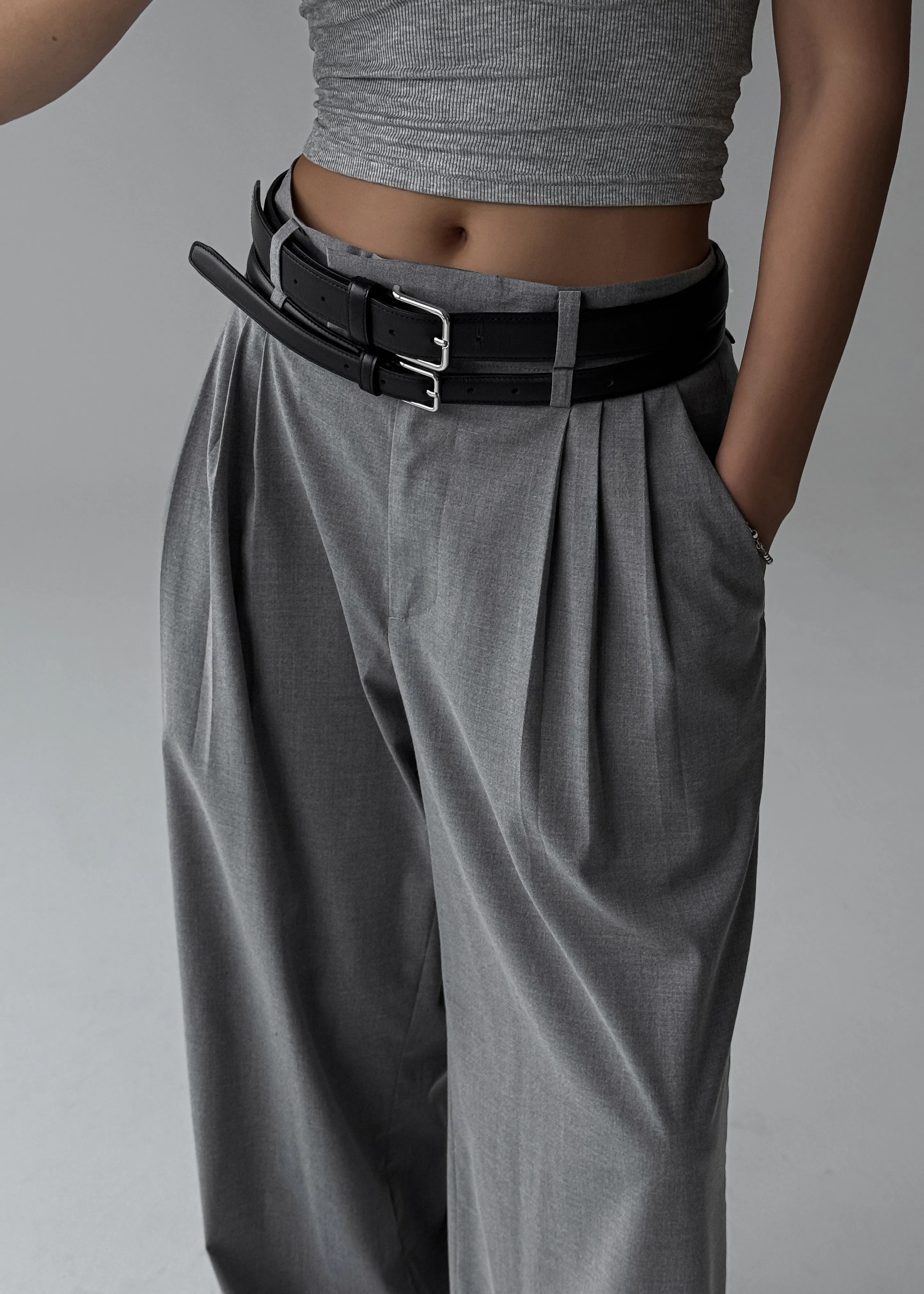 Linna Trousers - Light Grey