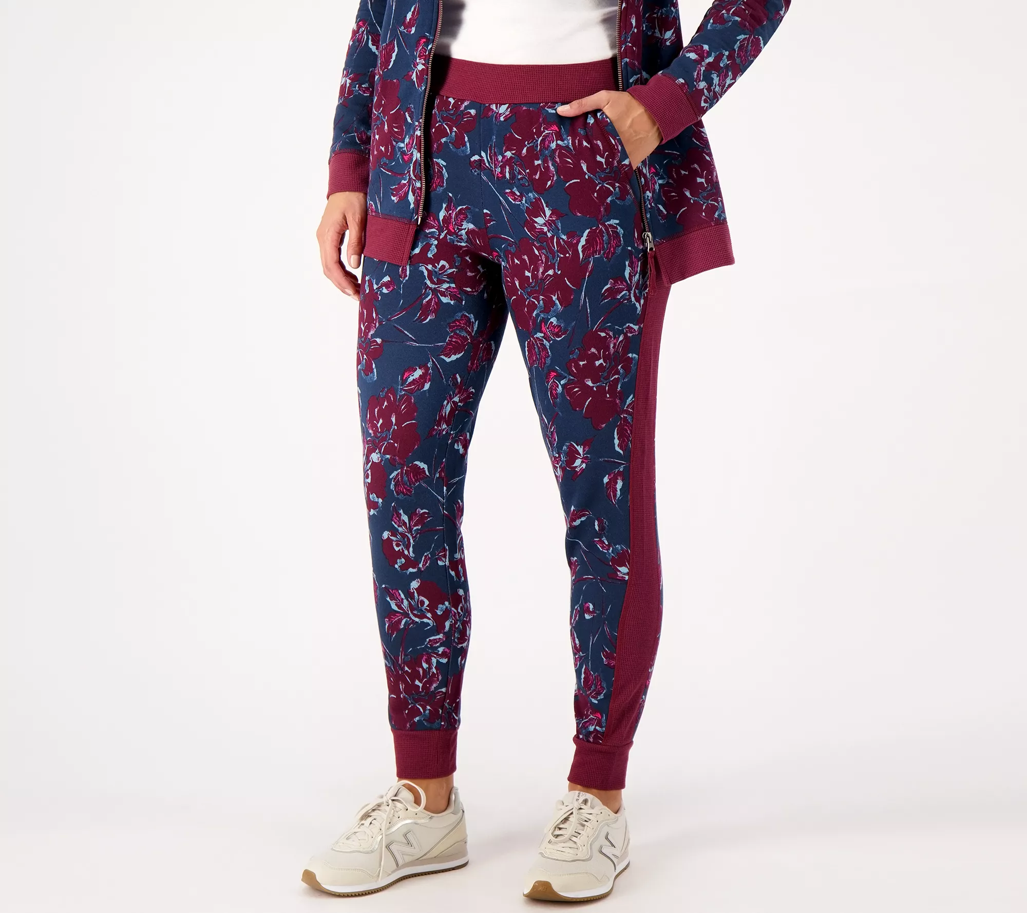 LOGO Lounge by Lori Goldstein Regular Floral Printed Joggers