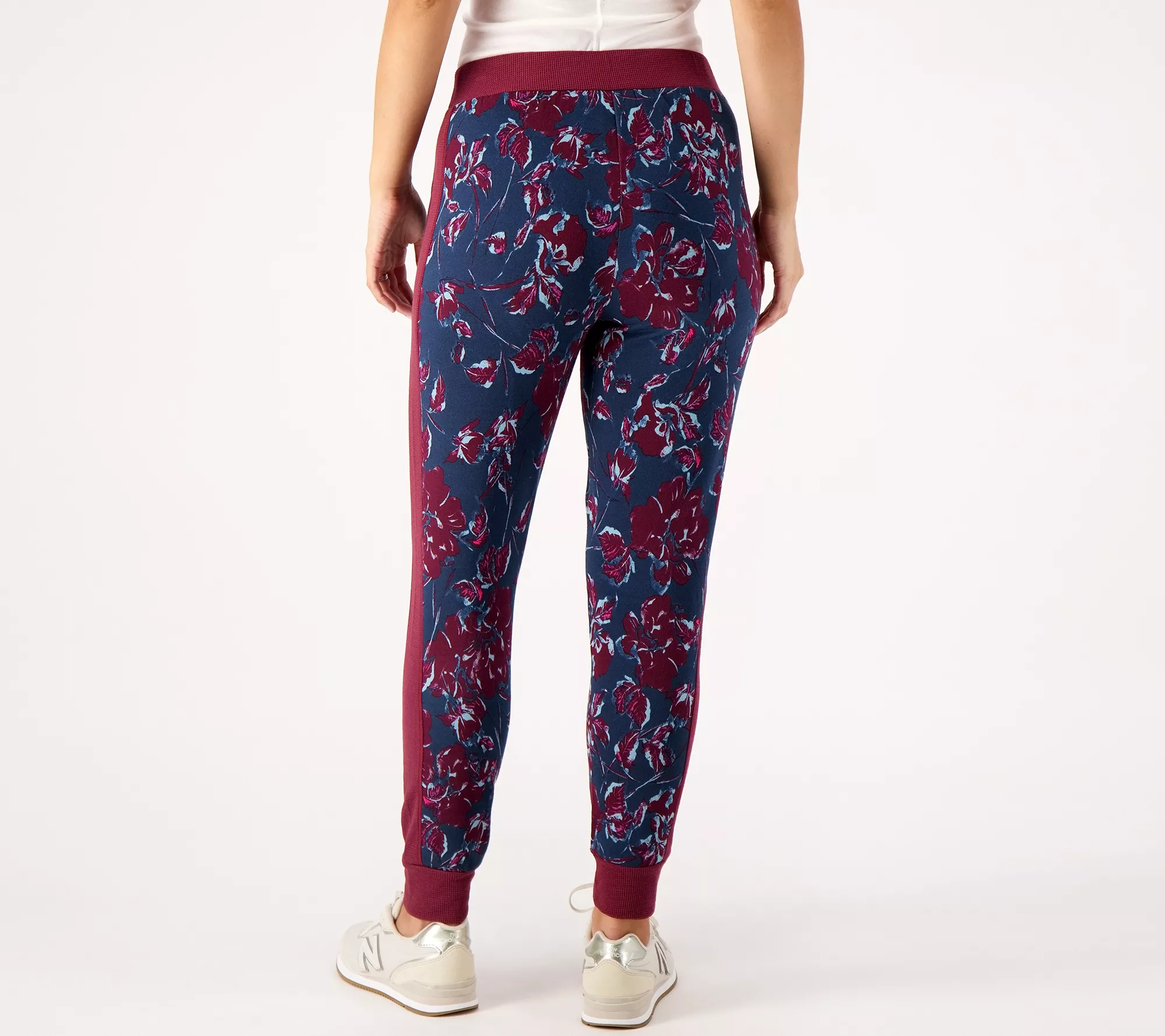 LOGO Lounge by Lori Goldstein Regular Floral Printed Joggers