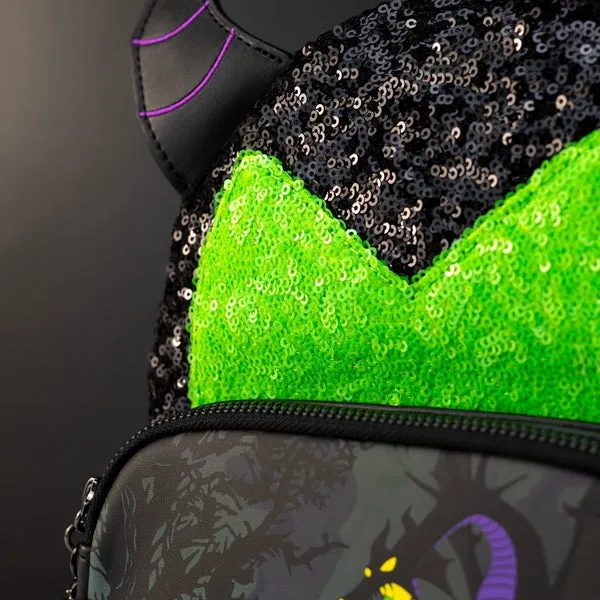 Loungefly x Disney Sleeping Beauty Maleficent Sequins Mini Backpack