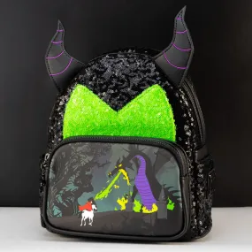 Loungefly x Disney Sleeping Beauty Maleficent Sequins Mini Backpack