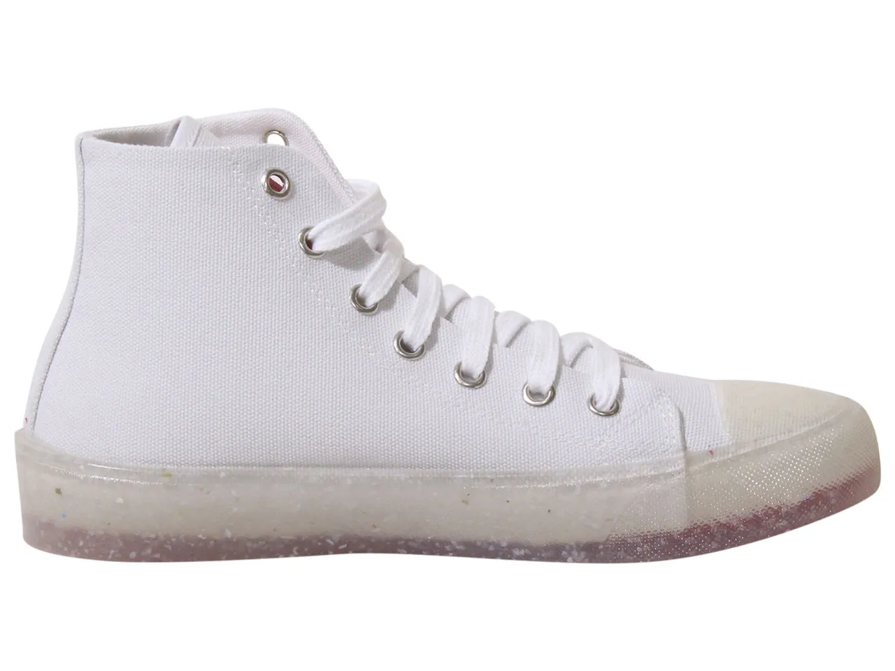 Love Moschino Women's Sneakers Canvas Mid Top White Sz: 6 (JA15353G0CJJ0100)