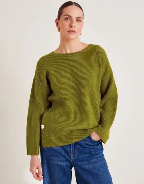 Luci Longline Jumper Green