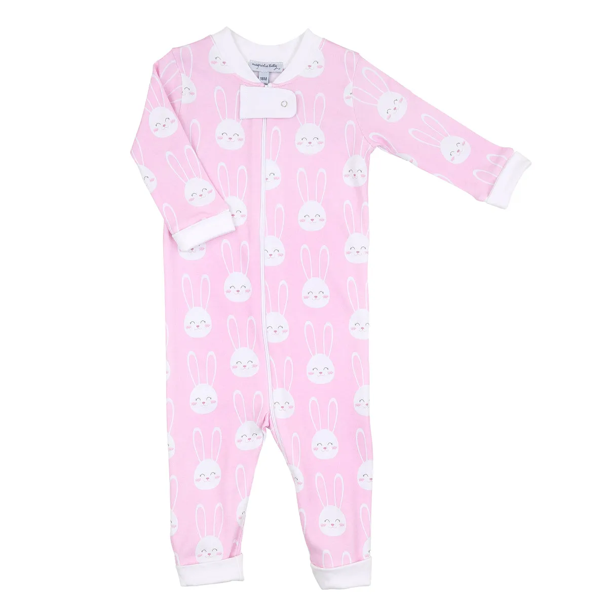 Magnolia Baby Zipped PJ Romper - All Ears Pink