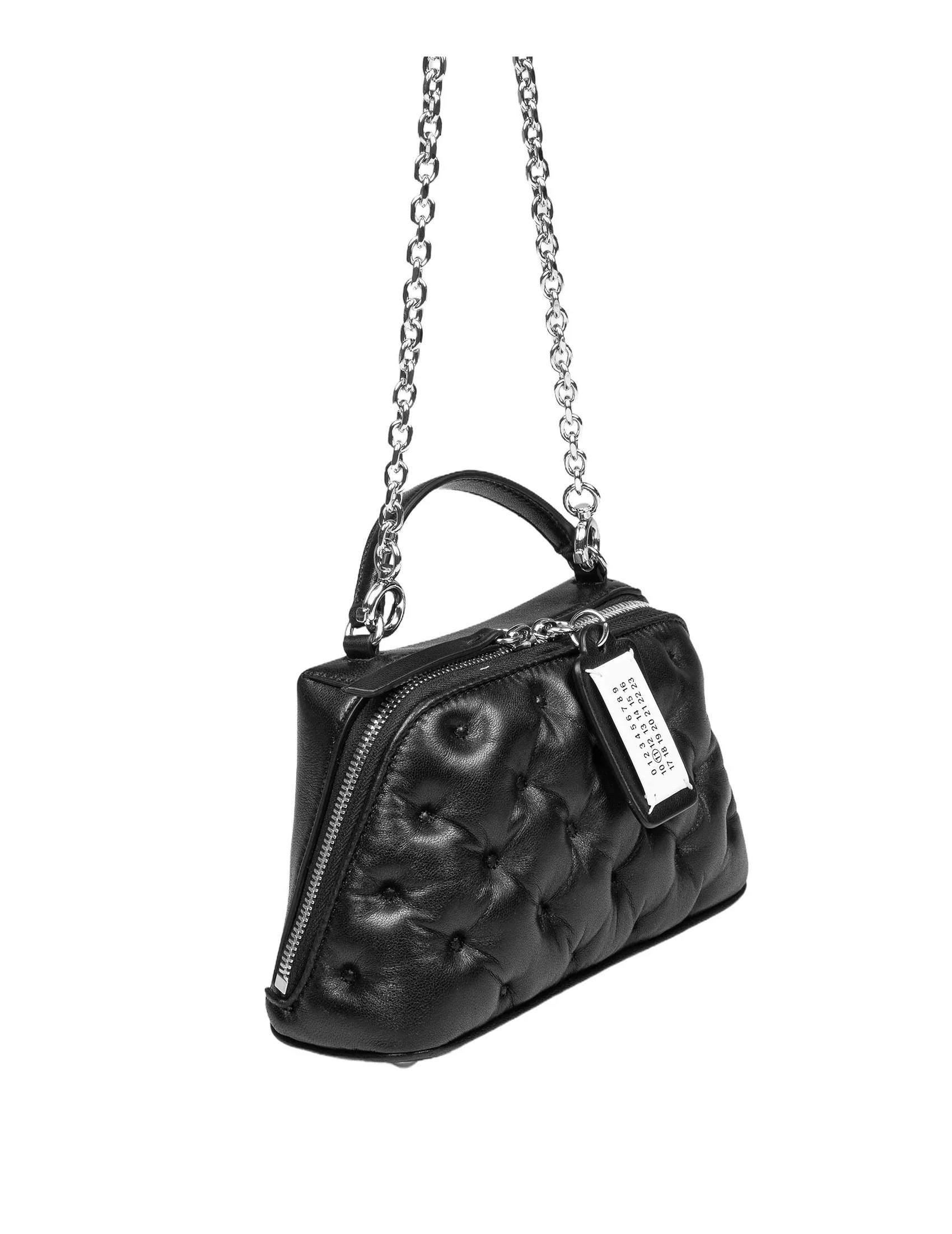 MAISON MARGIELA GLAM SLAM TRAPEZE HANDBAG IN NAPPA COLOR BLACK