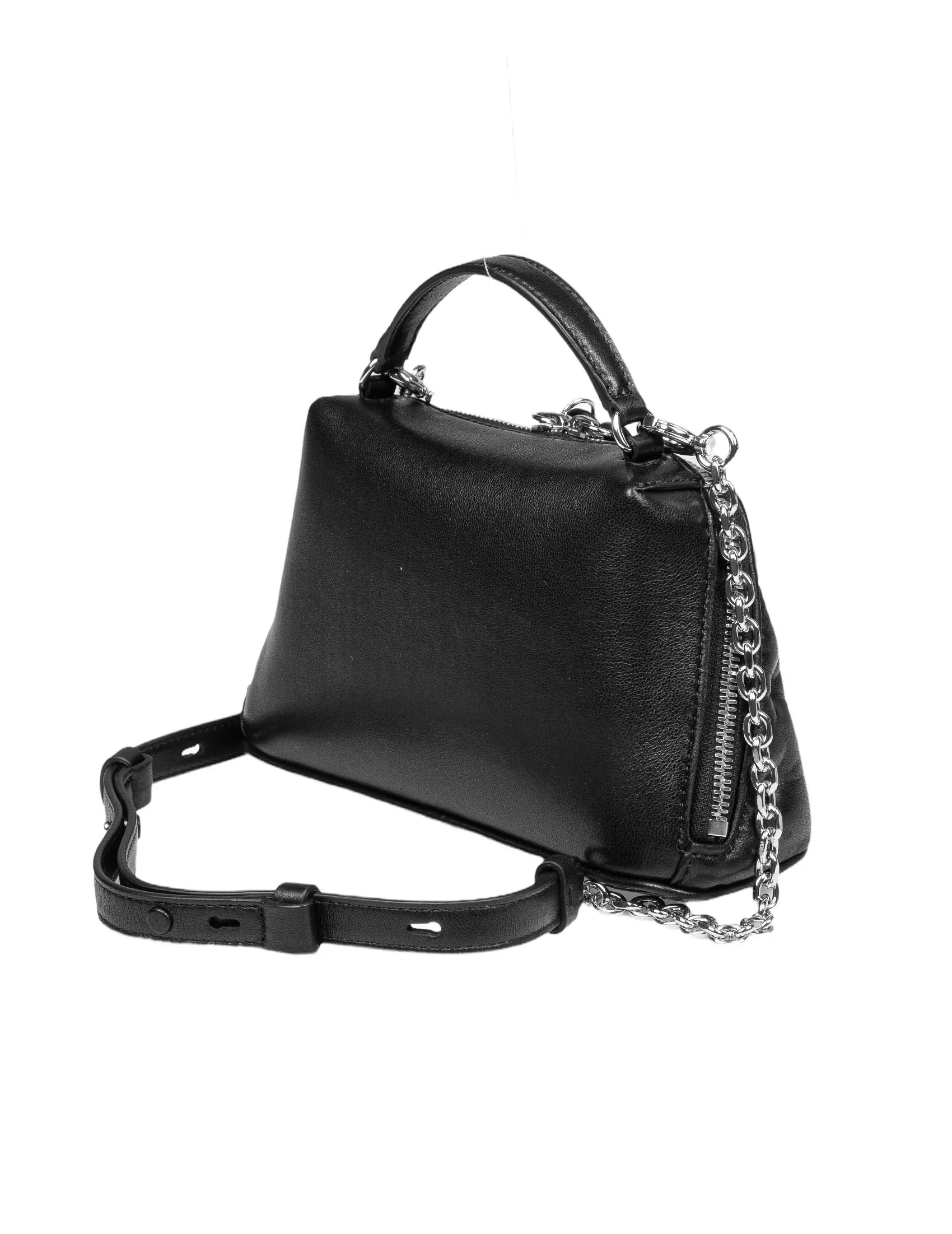 MAISON MARGIELA GLAM SLAM TRAPEZE HANDBAG IN NAPPA COLOR BLACK