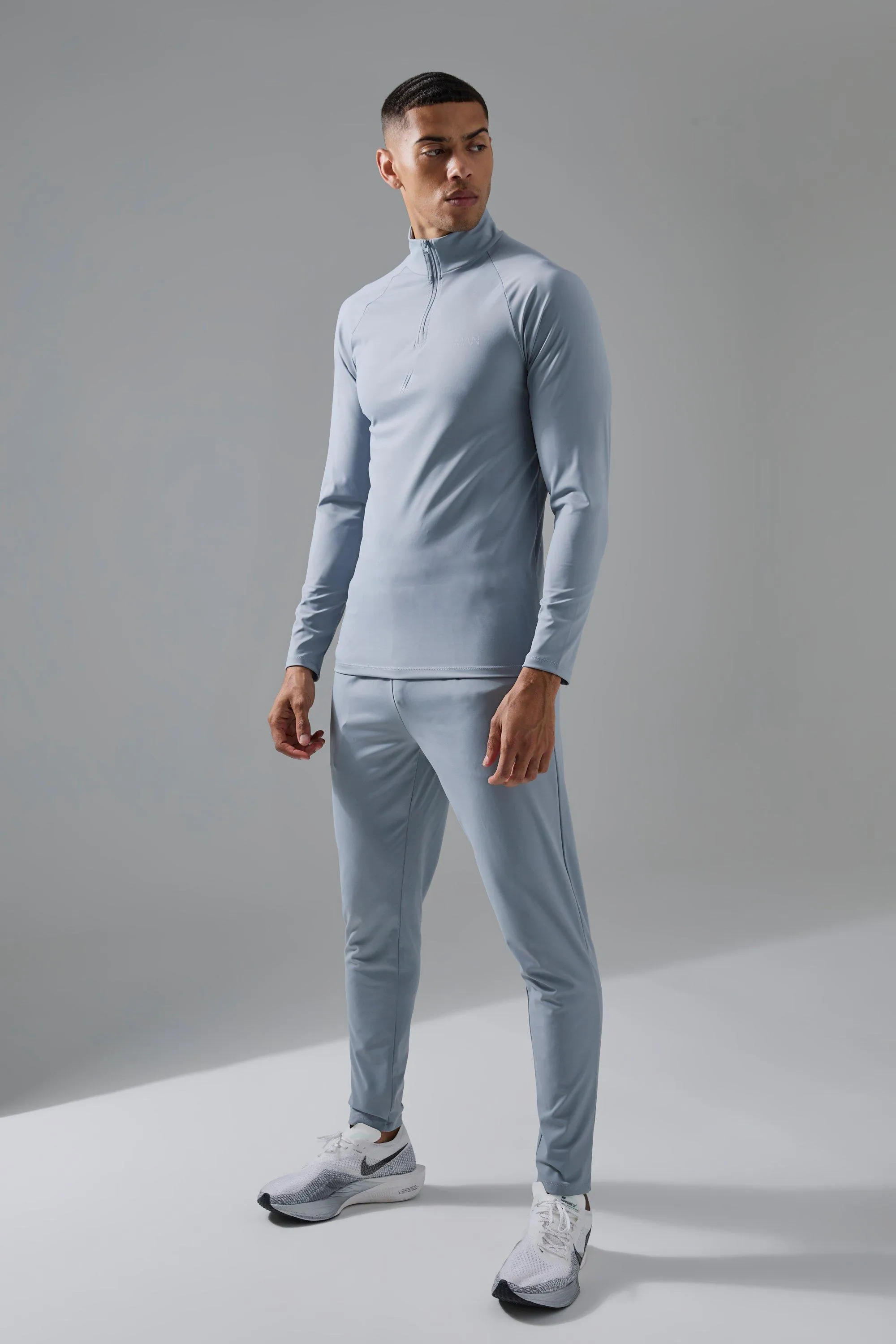 Man Active Gym 1/4 Zip Tracksuit