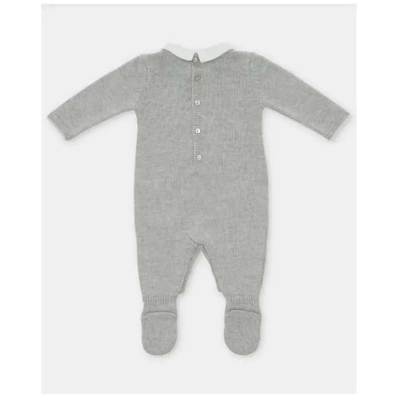 Martin Aranda - Baby Boy Long Romper With Feet Glace, Light Blue