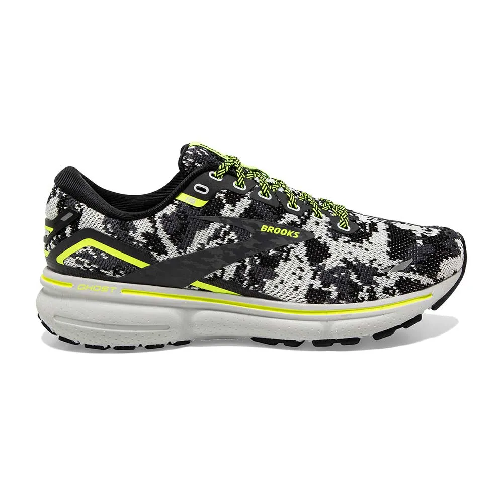 Men's Ghost 15 Camo Running Shoe - Black/Ebony/Nightlife - Regular (D)