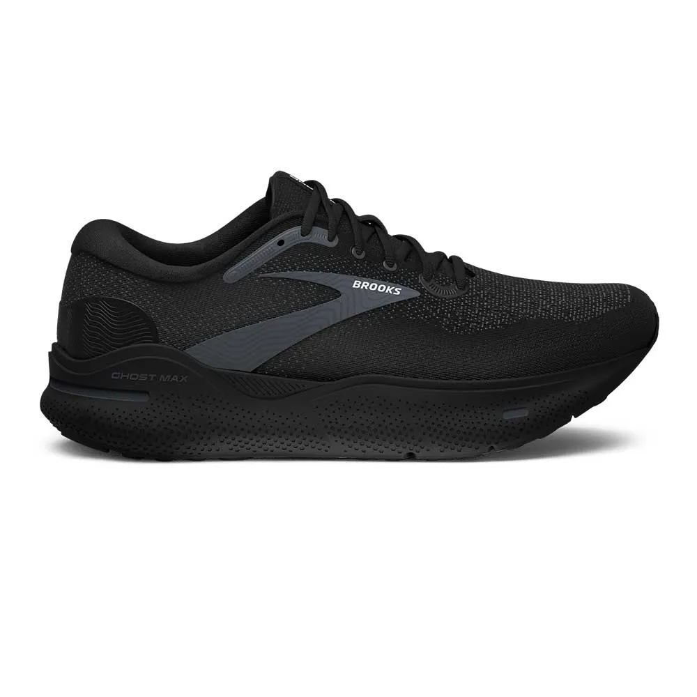 Men's Ghost Max Running Shoe - Black/Black/Ebony- Regular (D)