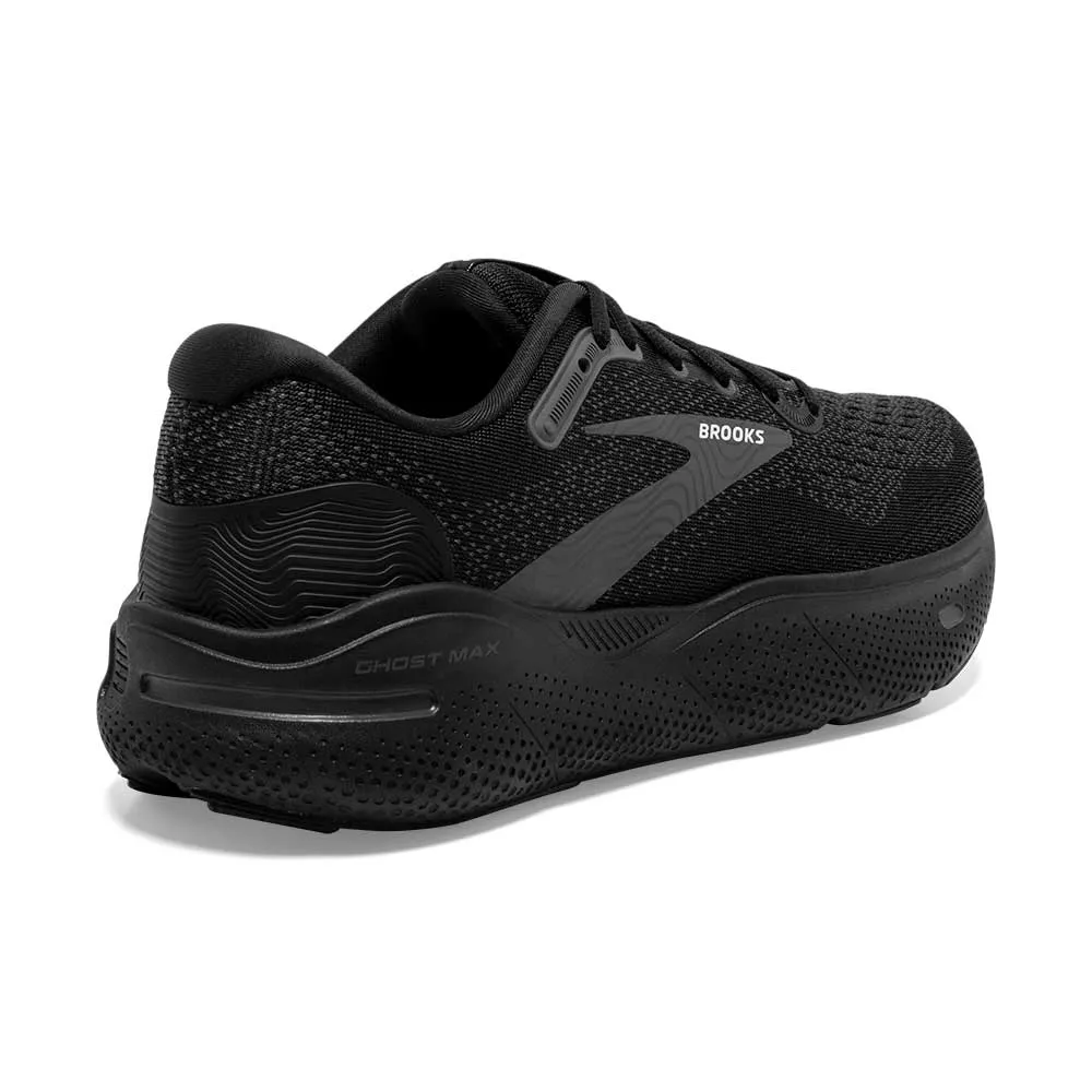 Men's Ghost Max Running Shoe - Black/Black/Ebony- Regular (D)