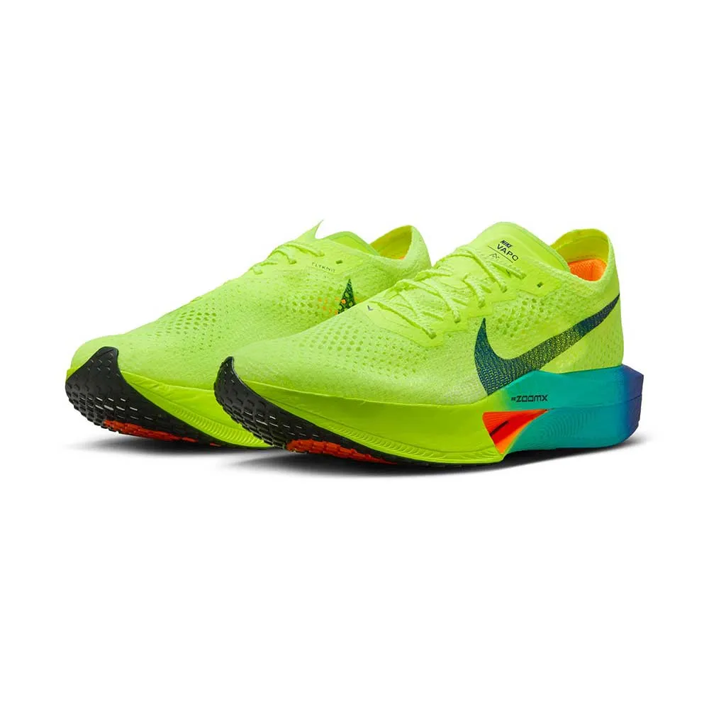 Men's Vaporfly 3 Running Shoe- Volt/Dusty Cactus/Orange/Concord - Regular (D)