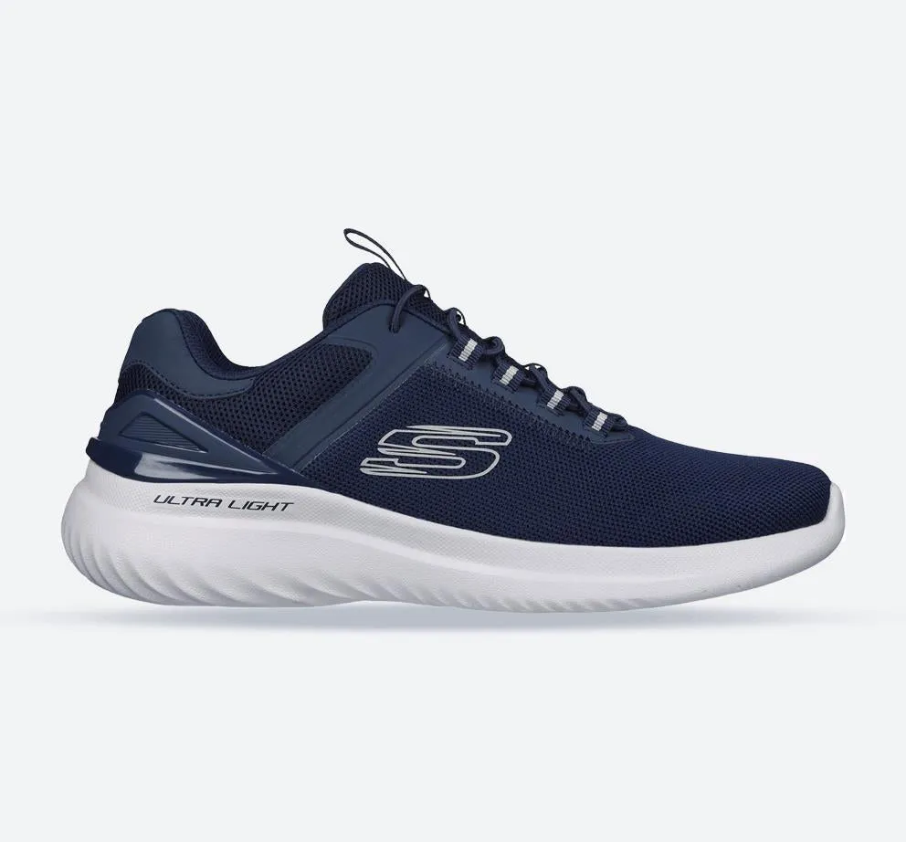 Men's Wide Fit Skechers 232673 Bounder 2.0 Anako Sneakers - Navy