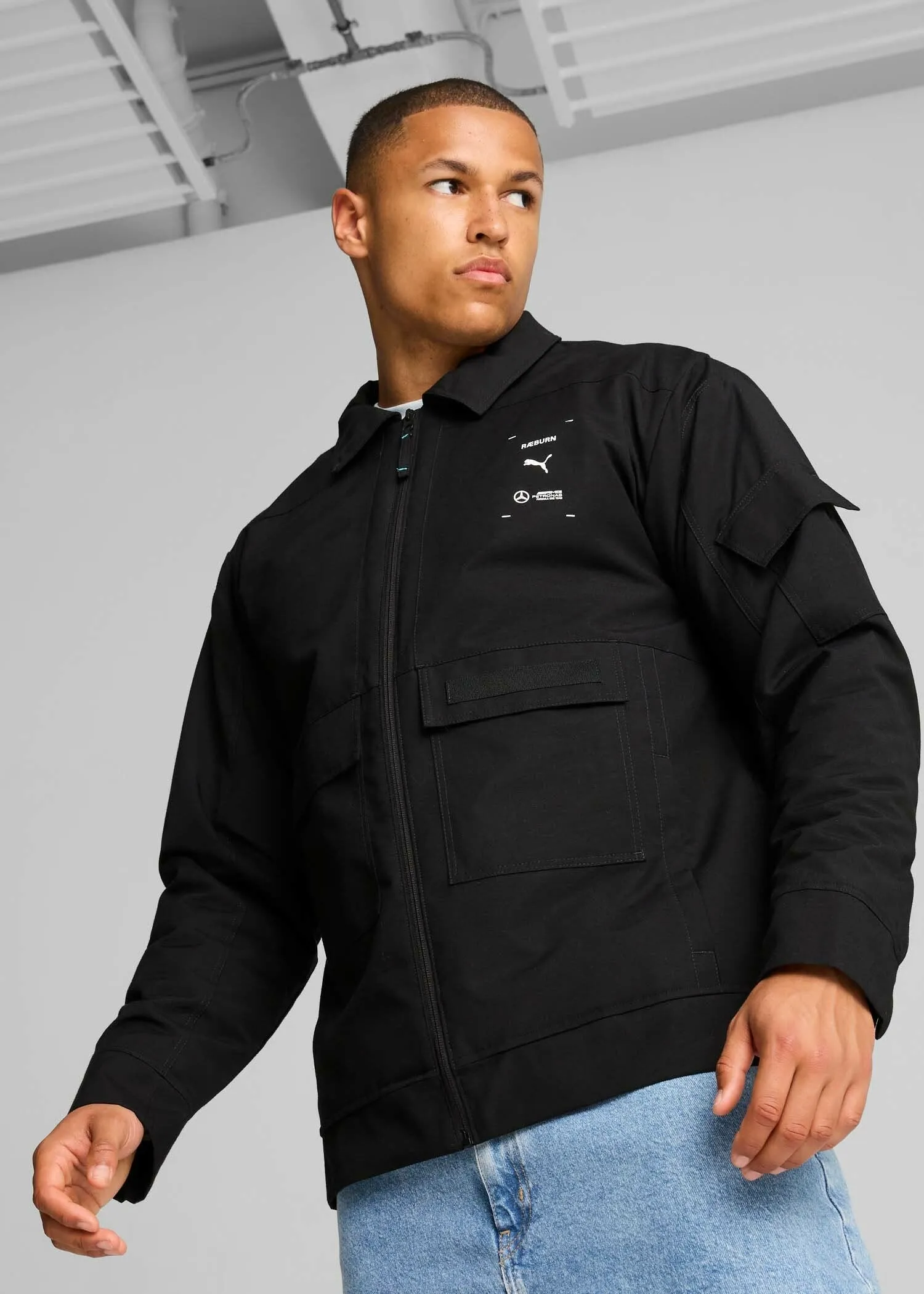 Mercedes-AMG F1 x PUMA x RBURN Coach Jacket PUMA Black