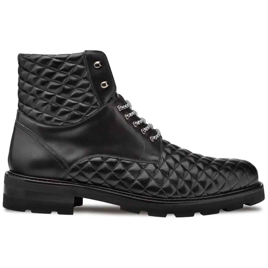 Mezlan Dolfi Quilted Leather Alpine Boot Black (20913)