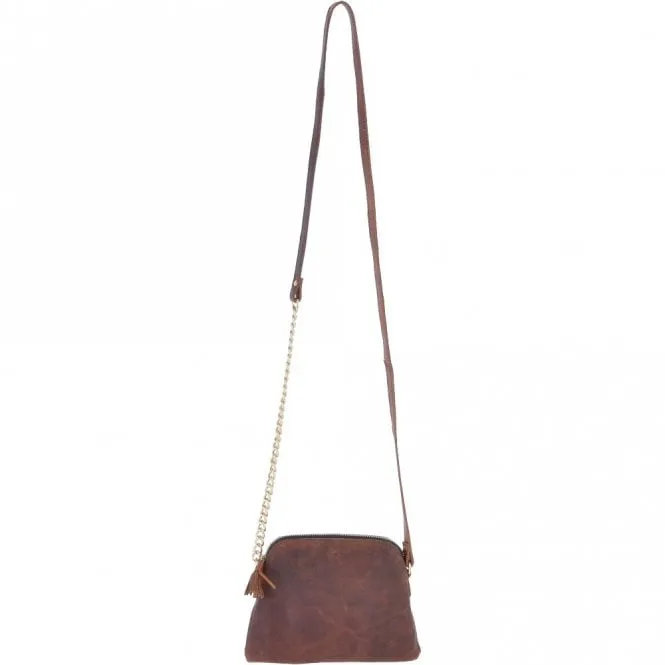 Micro Petite Leather Shoulder Bag Antique Tan : Cecille