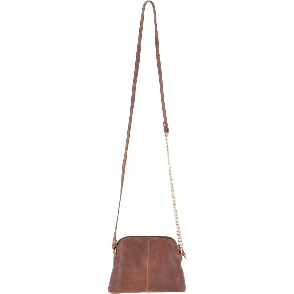 Micro Petite Leather Shoulder Bag Antique Tan : Cecille